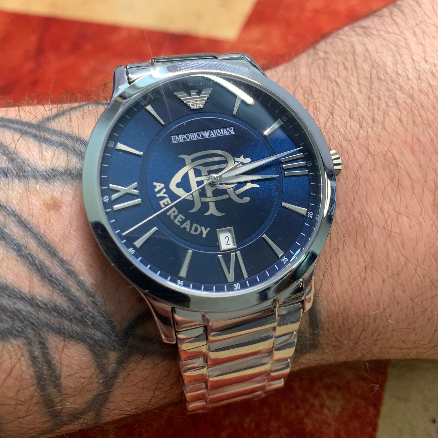 Glasgow Rangers FC Emporio Armani Designer Watch