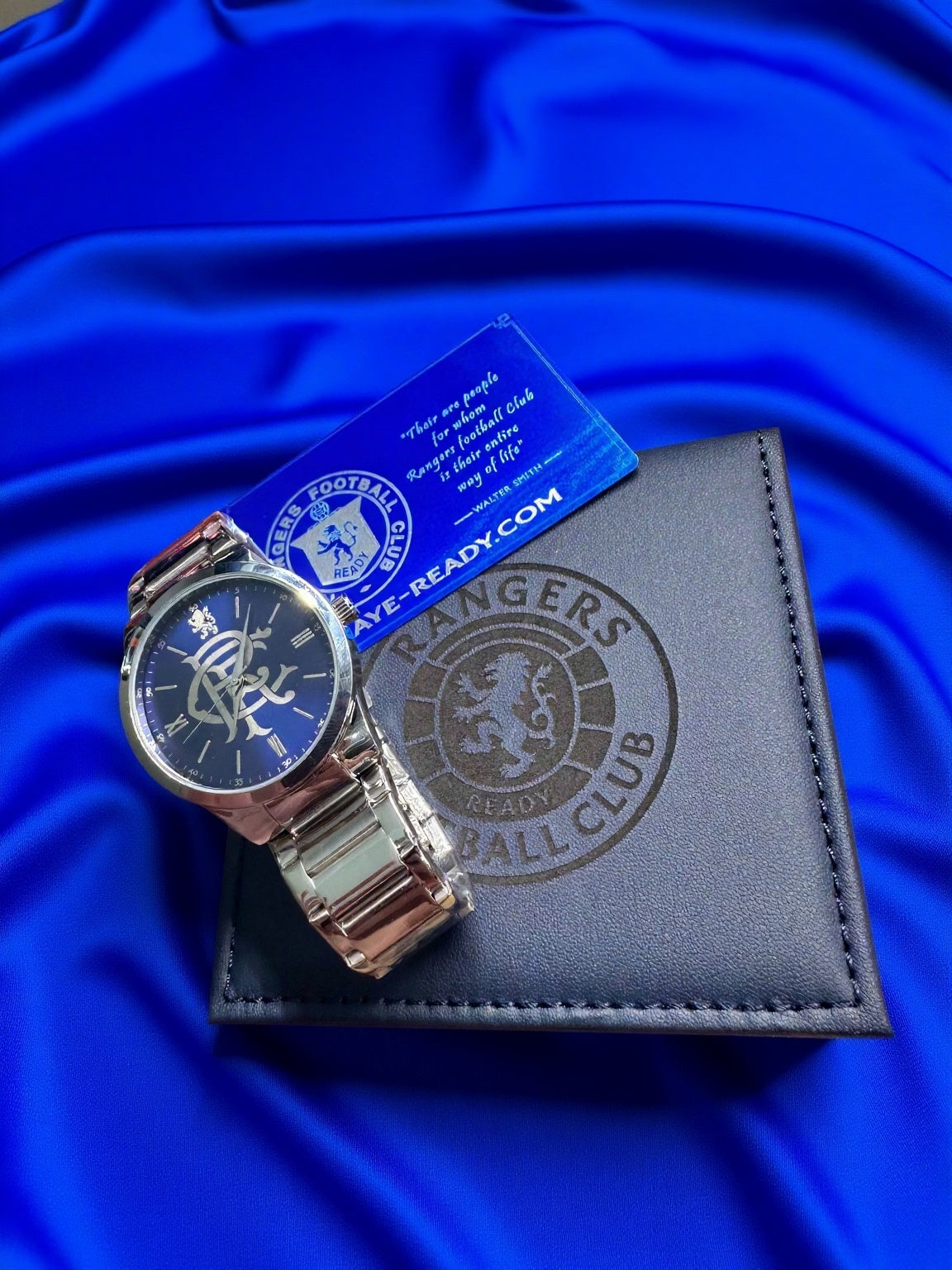 Rangers FC Aye-Ready crest watch handmade in the uk designer watch