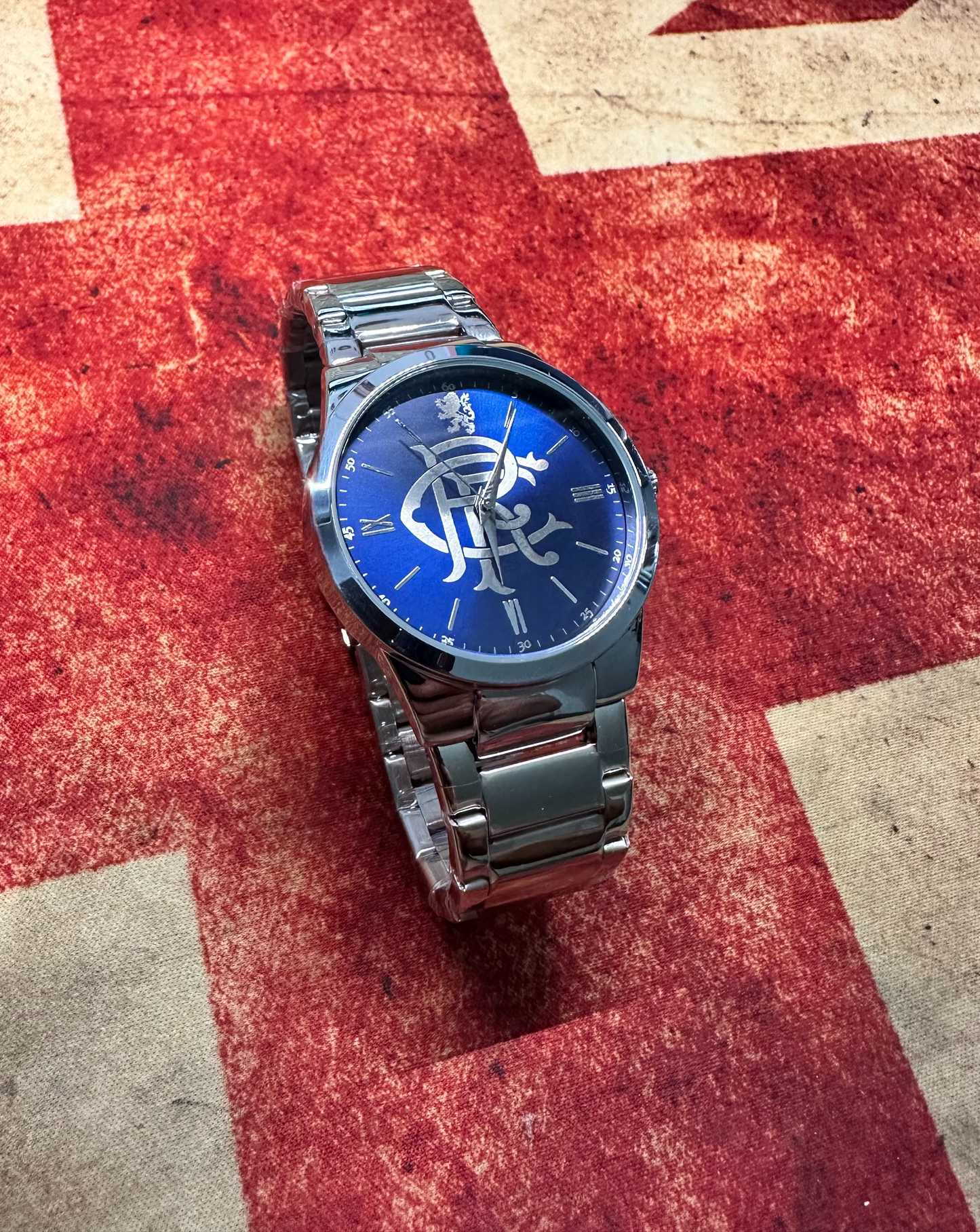 Rangers FC Aye-Ready crest watch handmade in the uk designer watch