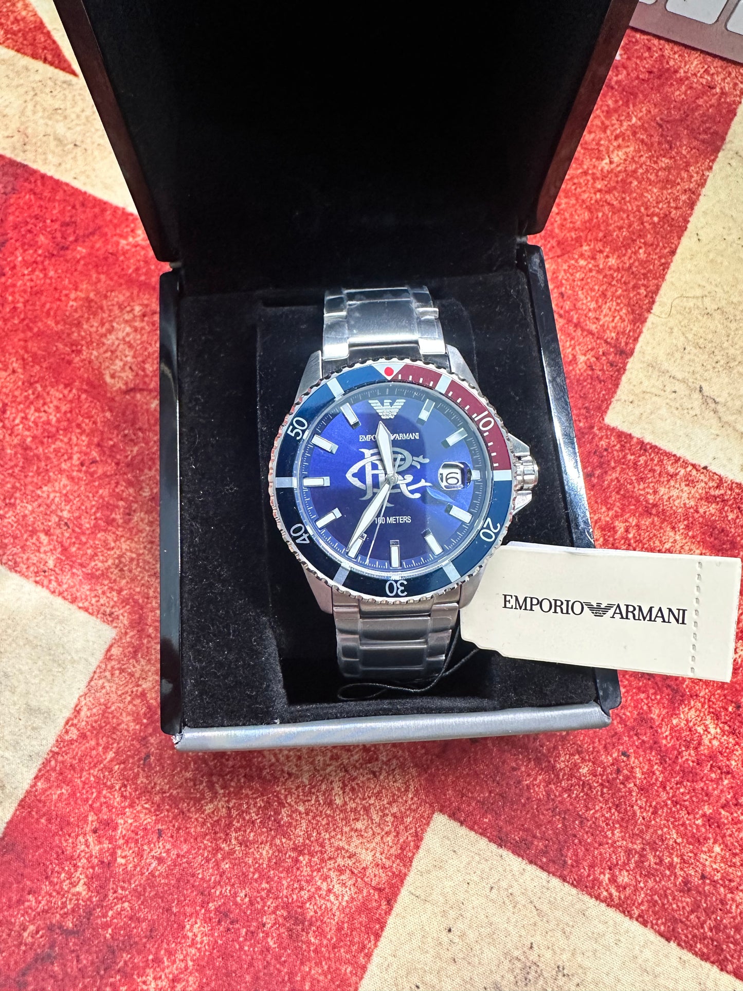 Glasgow Rangers FC Emporio Armani Designer Divers style Watch