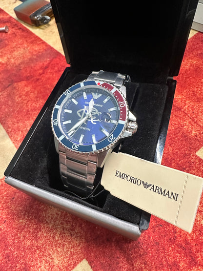 Glasgow Rangers FC Emporio Armani Designer Divers style Watch