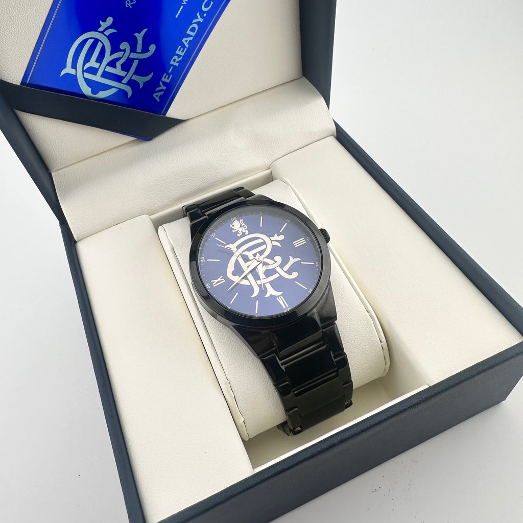 Glasgow Rangers FC aye-ready Black edition designer watch