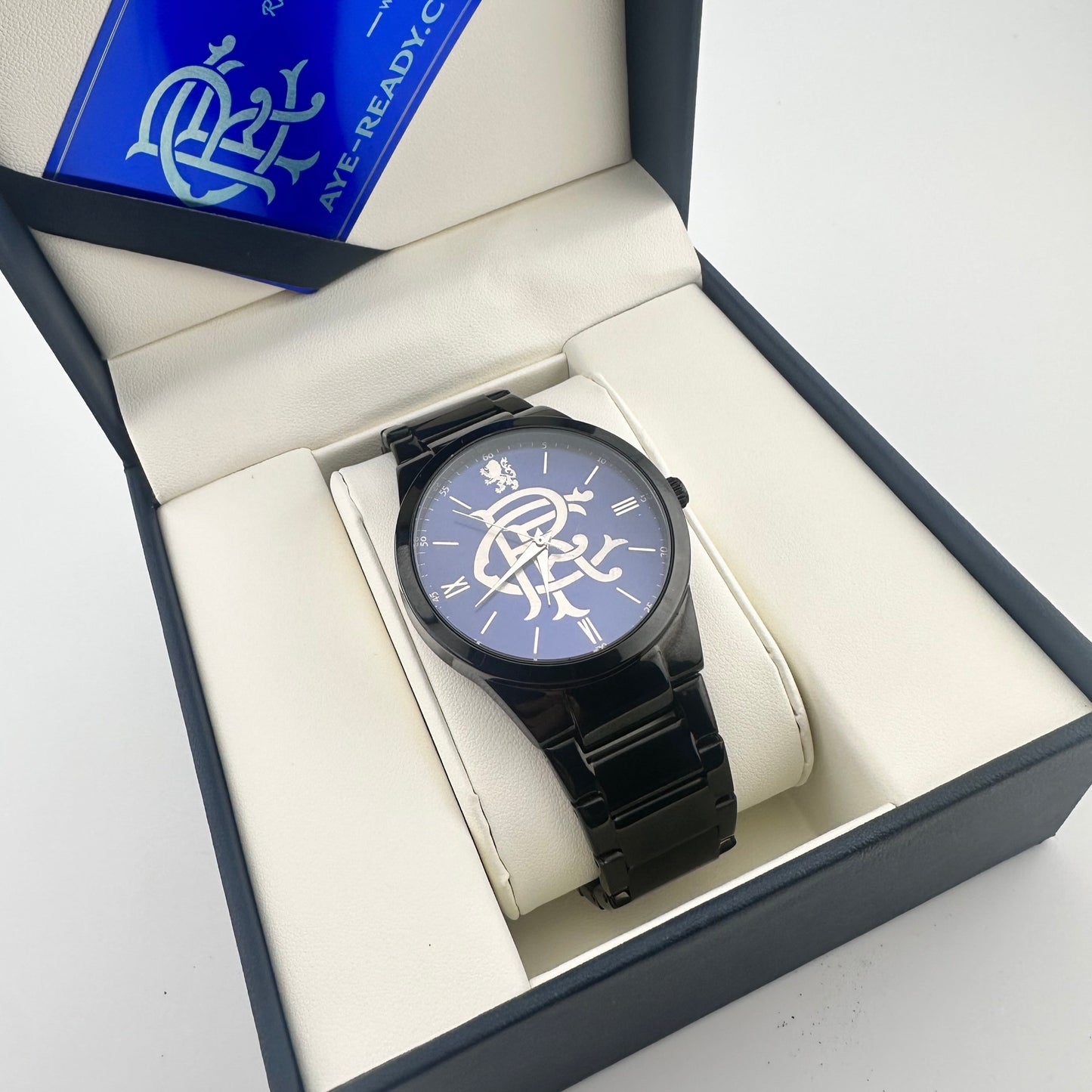 Glasgow Rangers FC aye-ready Black edition designer watch