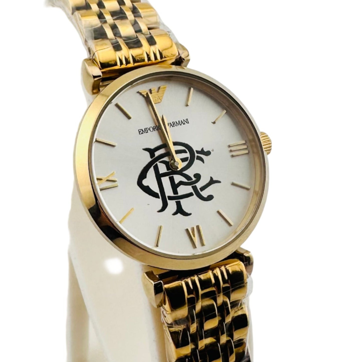 Rangers FC Emporio Armani ladies gold designer watch