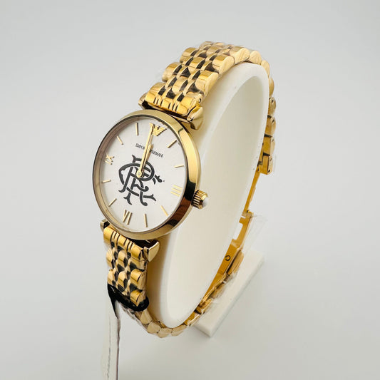 Rangers FC Emporio Armani ladies gold designer watch