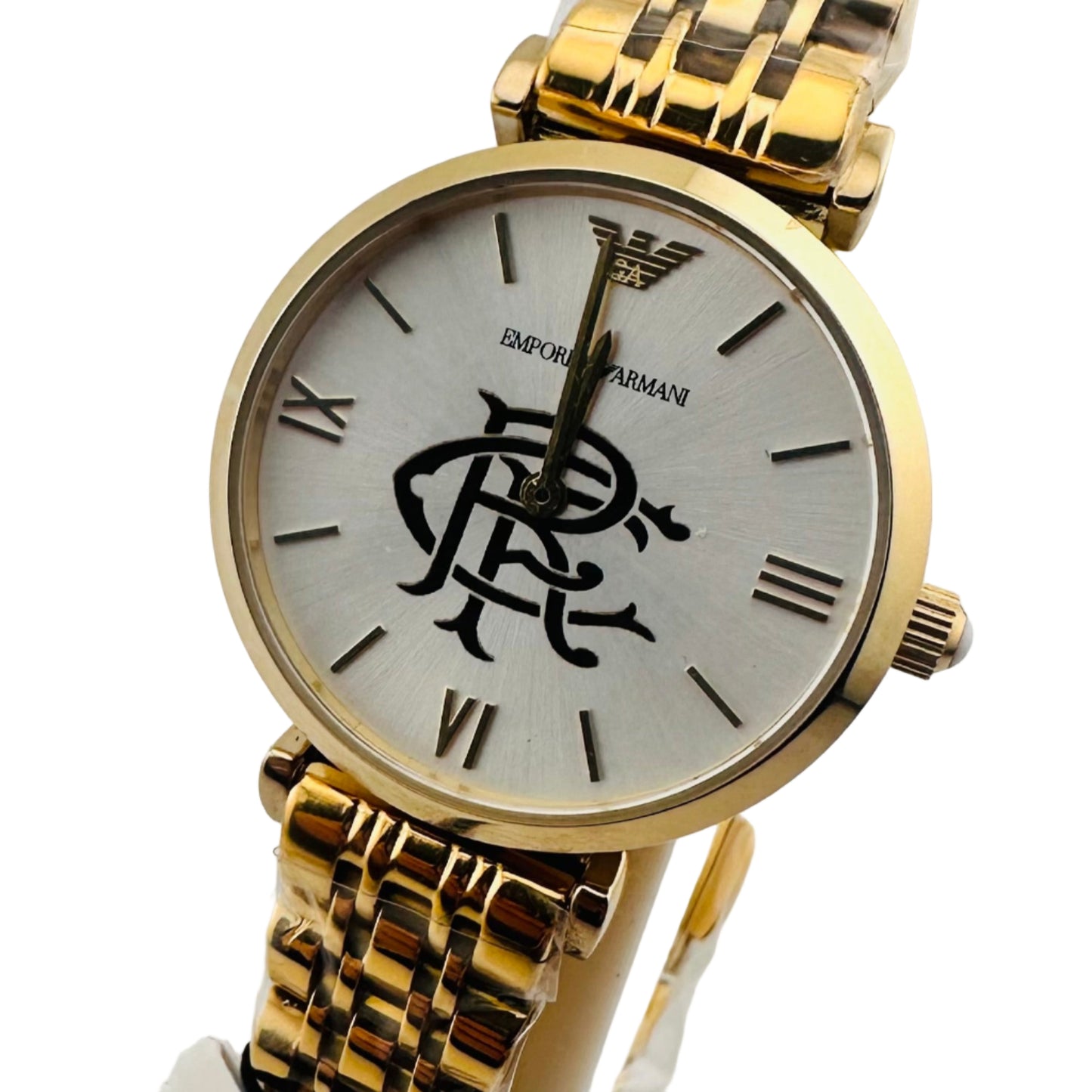 Rangers FC Emporio Armani ladies gold designer watch