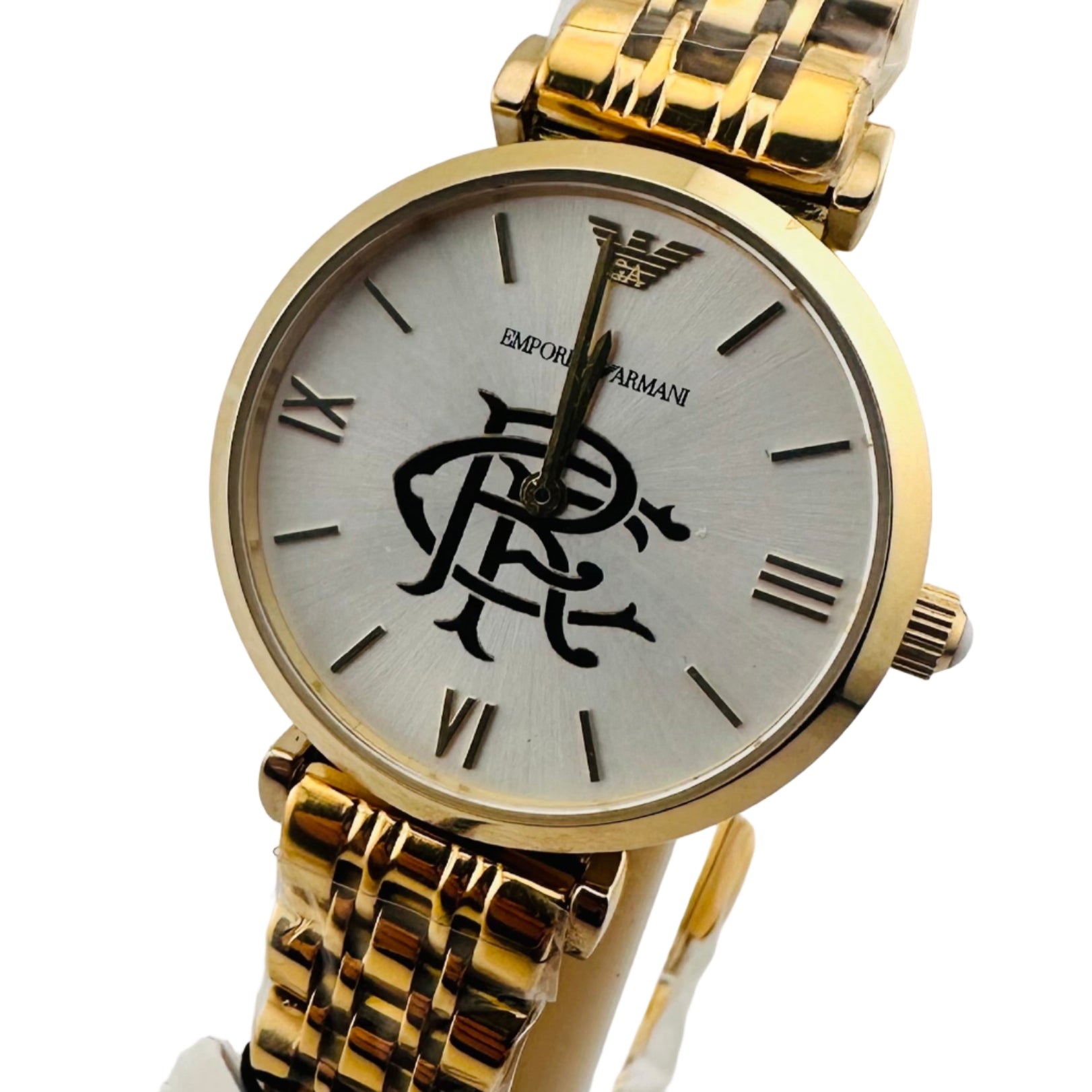 Rangers FC Emporio Armani ladies gold designer watch