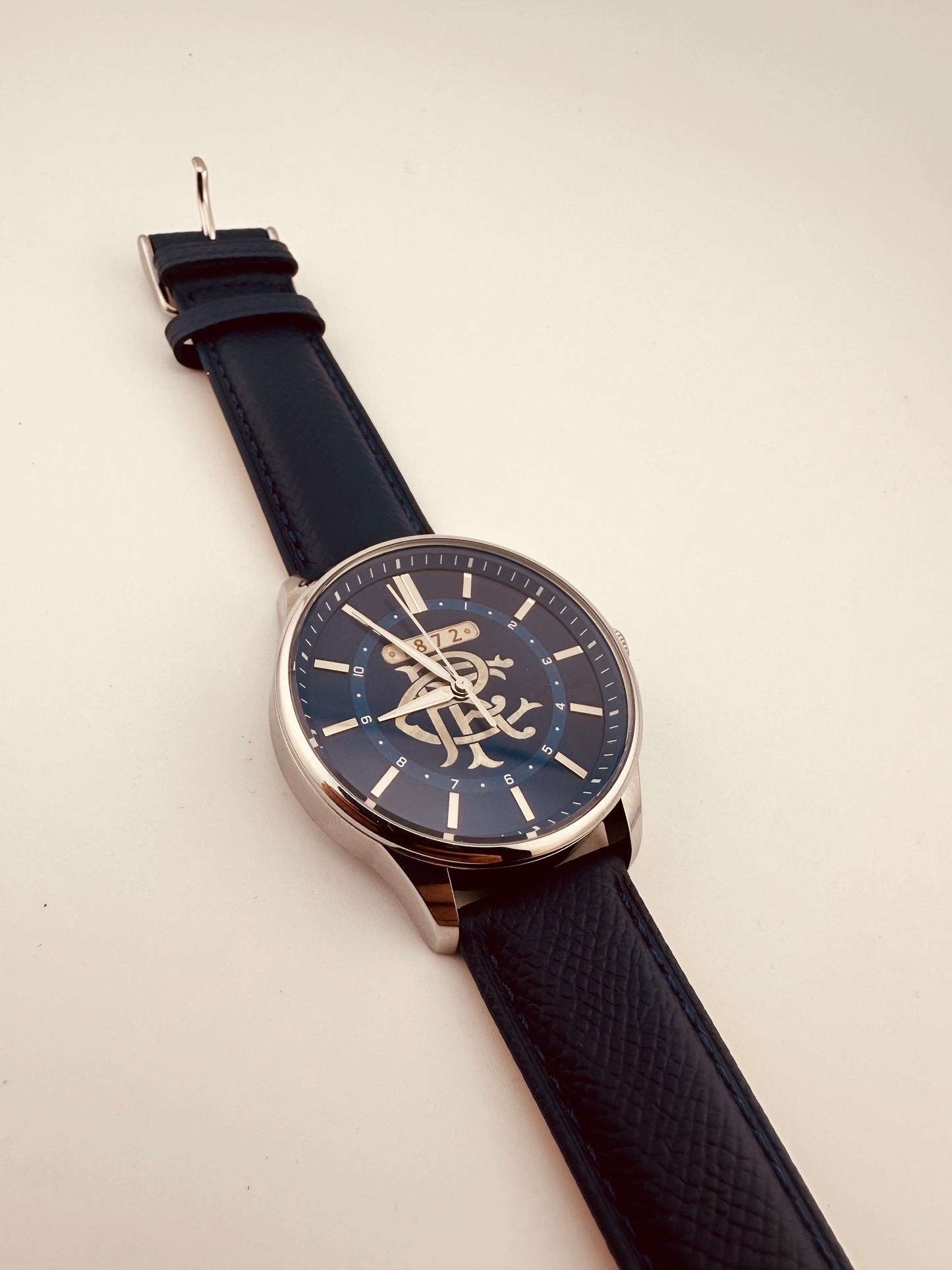 Glasgow Rangers FC aye-ready 1872 blue edition designer watch by fossil