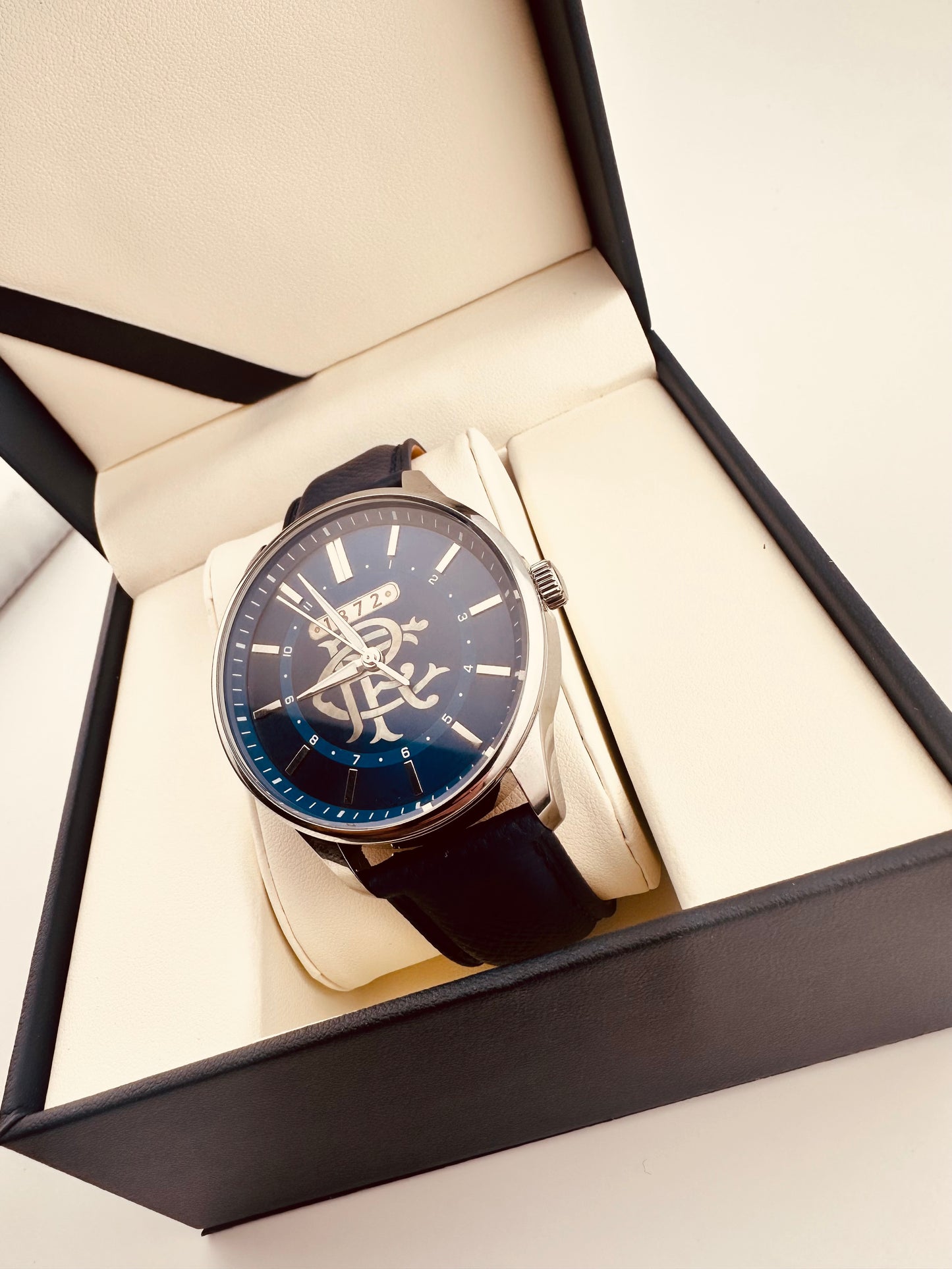 Glasgow Rangers FC aye-ready 1872 blue edition designer watch by fossil