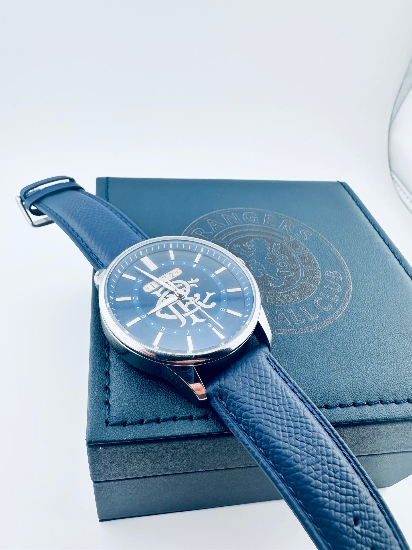 Glasgow Rangers FC aye-ready 1872 blue edition designer watch by fossil