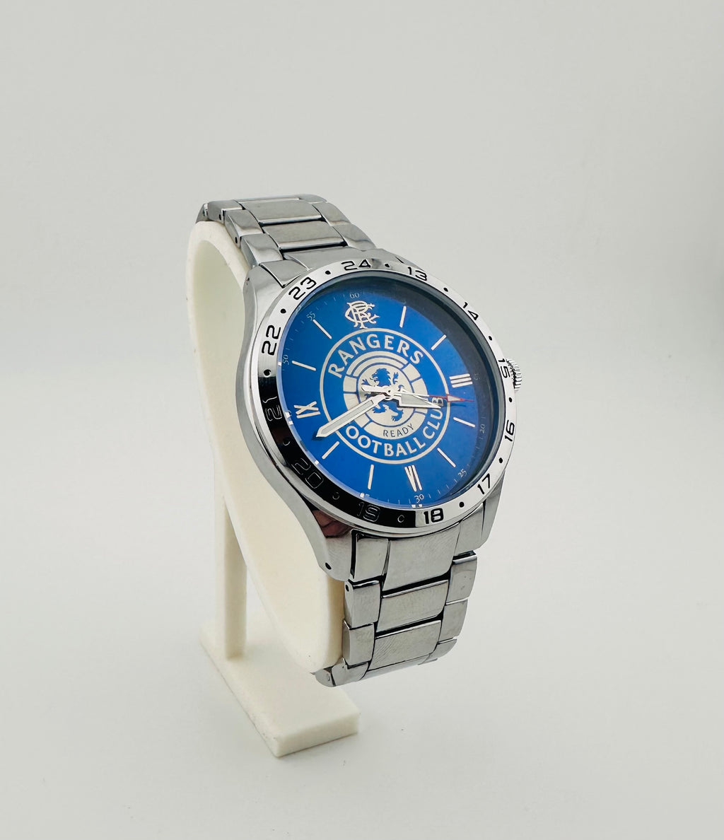 Glasgow Rangers FC aye-ready 1872 blue edition designer watch by fossil