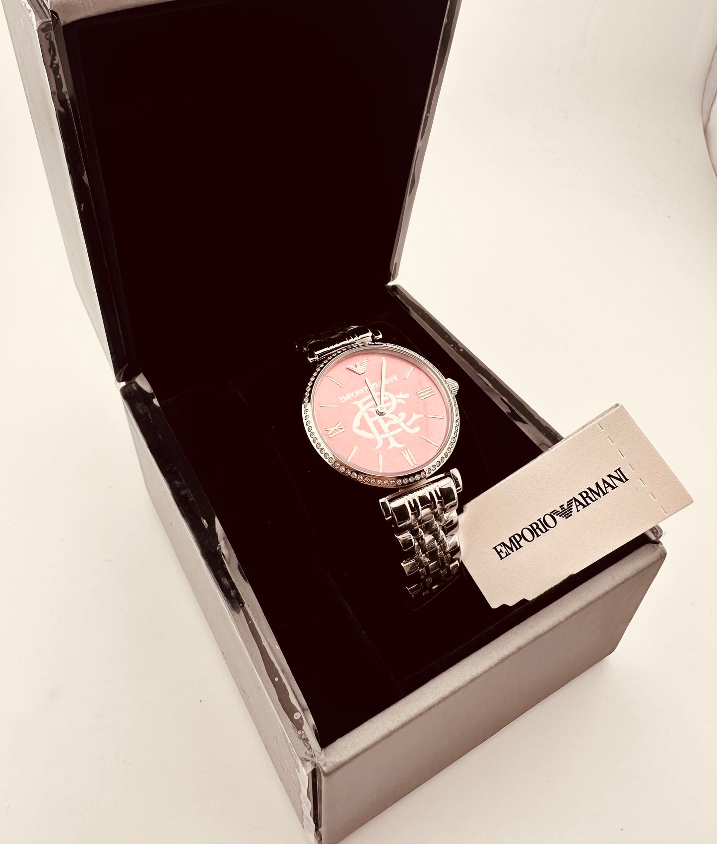 Rangers FC Emporio Armani ladies designer watch silver
