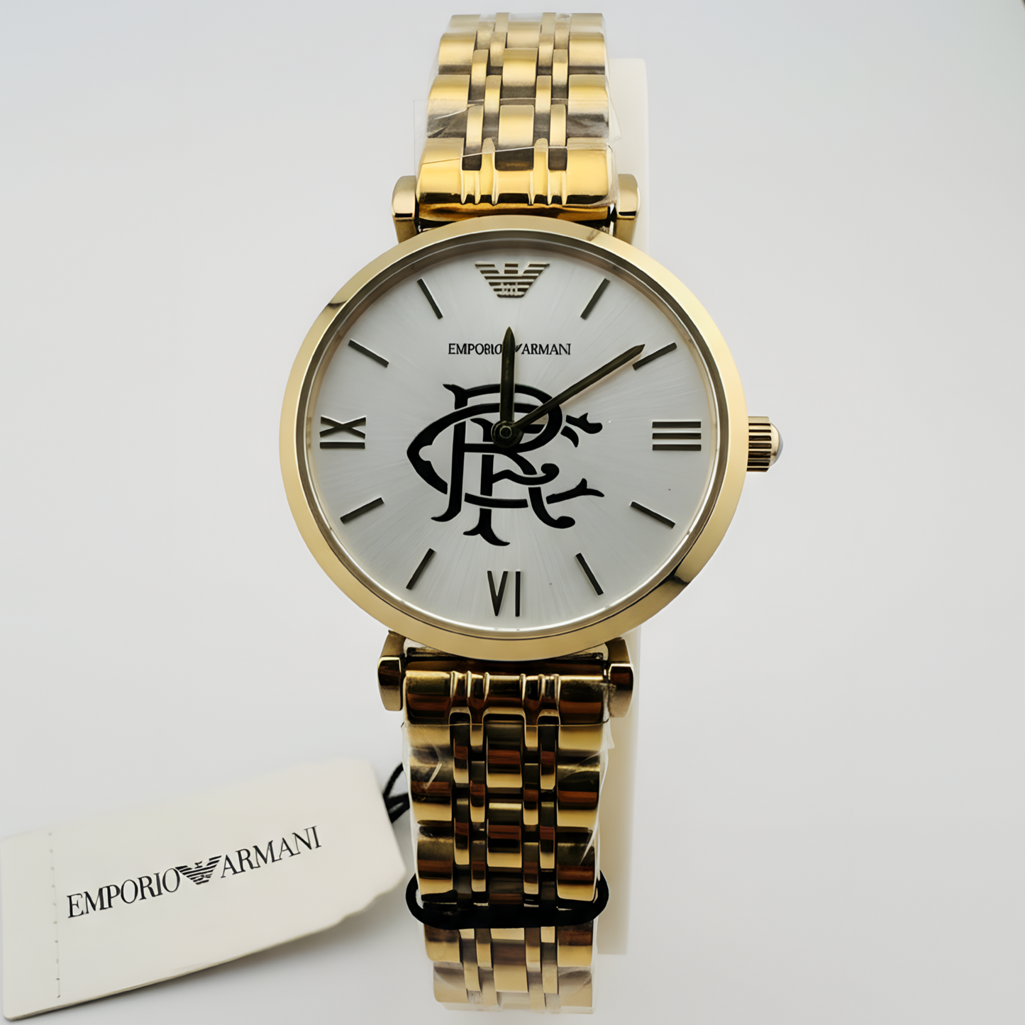 Rangers FC Emporio Armani ladies gold designer watch