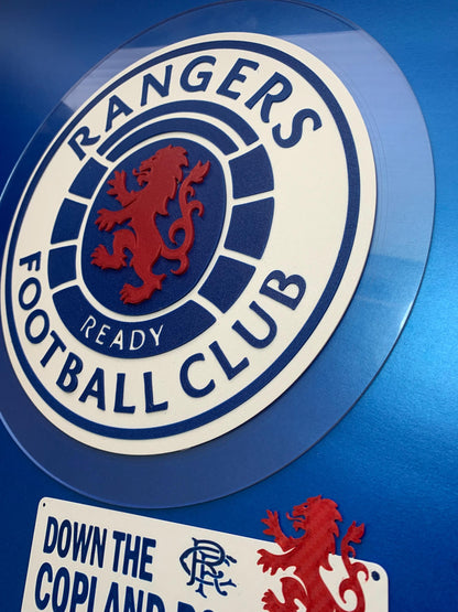 Rangers crest 3d printed wall art