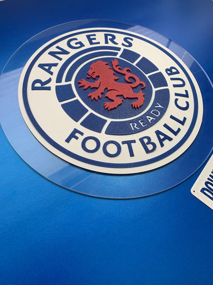 Rangers crest 3d printed wall art