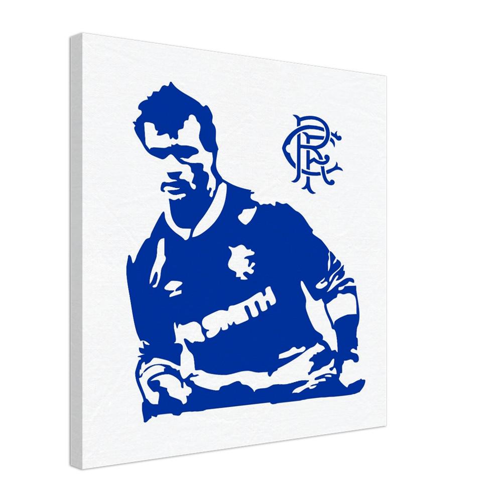 Davie Cooper Ibrox Wall Art - Icons of Ibrox Football Canvas - Custom Design by Mojo's Design