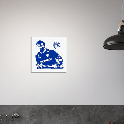 Davie Cooper Ibrox Wall Art - Icons of Ibrox Football Canvas - Custom Design by Mojo's Design