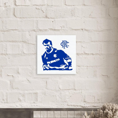 Davie Cooper Ibrox Wall Art - Icons of Ibrox Football Canvas - Custom Design by Mojo's Design