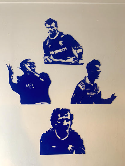 Gazza Paul Gascoigne 3D Printed Wall Art – Glasgow Rangers FC Legend -RFC-Custom Gift- Icons of Ibrox