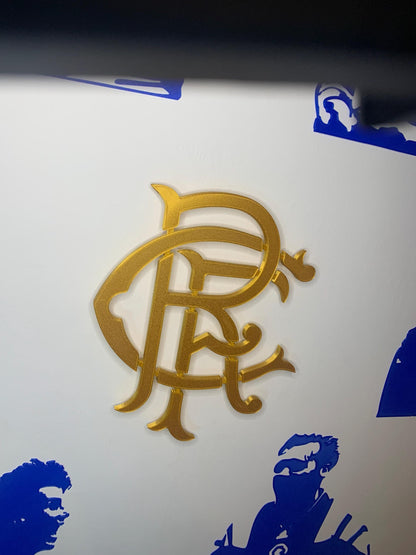 RFC Gold Crest 3D Printed Rangers Wall Art – Glasgow Rangers FC Legend -RFC-Custom Gift- Icons of Ibrox-the gaffer