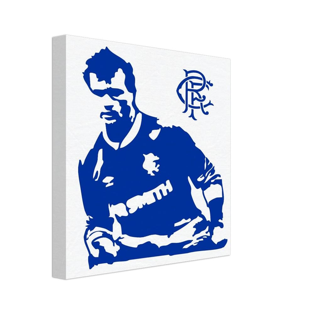 Davie Cooper Ibrox Wall Art - Icons of Ibrox Football Canvas - Custom Design by Mojo's Design