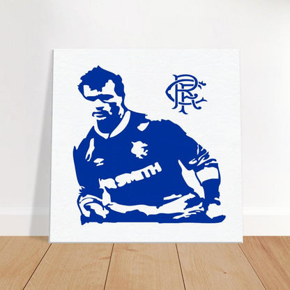 Davie Cooper Ibrox Wall Art - Icons of Ibrox Football Canvas - Custom Design by Mojo's Design