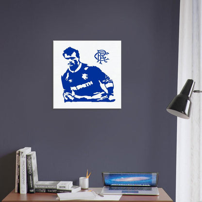 Davie Cooper Ibrox Wall Art - Icons of Ibrox Football Canvas - Custom Design by Mojo's Design