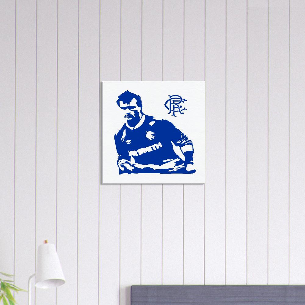 Davie Cooper Ibrox Wall Art - Icons of Ibrox Football Canvas - Custom Design by Mojo's Design