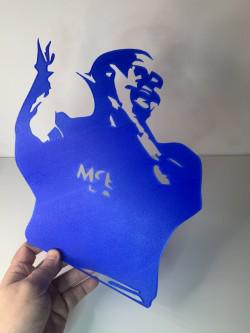 Gazza Paul Gascoigne 3D Printed Wall Art – Glasgow Rangers FC Legend -RFC-Custom Gift- Icons of Ibrox