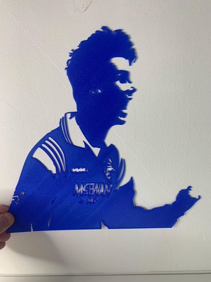 Brian Laudrup 3D Printed Rangers Wall Art – Glasgow Rangers FC Legend -RFC-Custom Gift- Icons of Ibrox