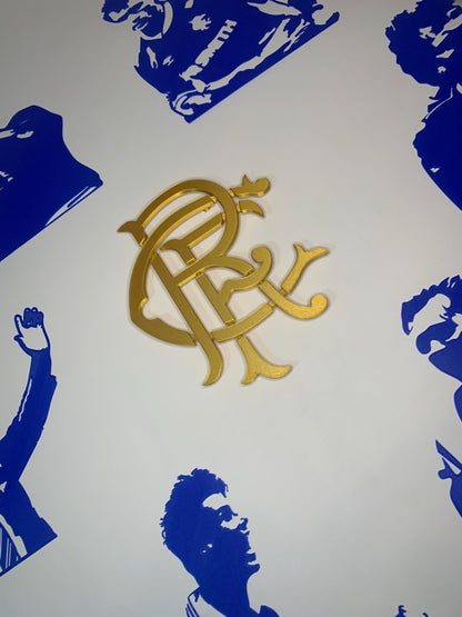 RFC Gold Crest 3D Printed Rangers Wall Art – Glasgow Rangers FC Legend -RFC-Custom Gift- Icons of Ibrox-the gaffer