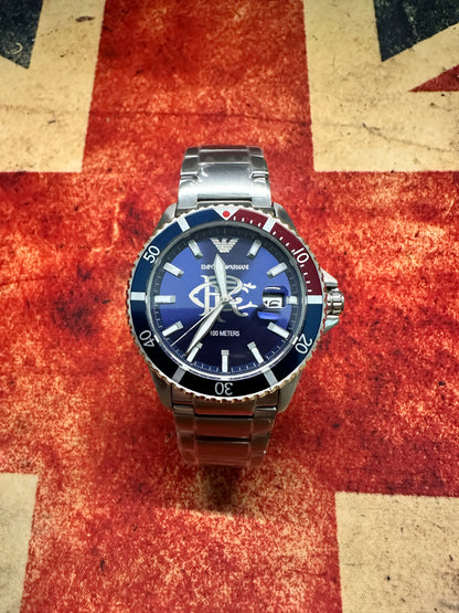 Glasgow Rangers FC Emporio Armani Designer Divers style Watch