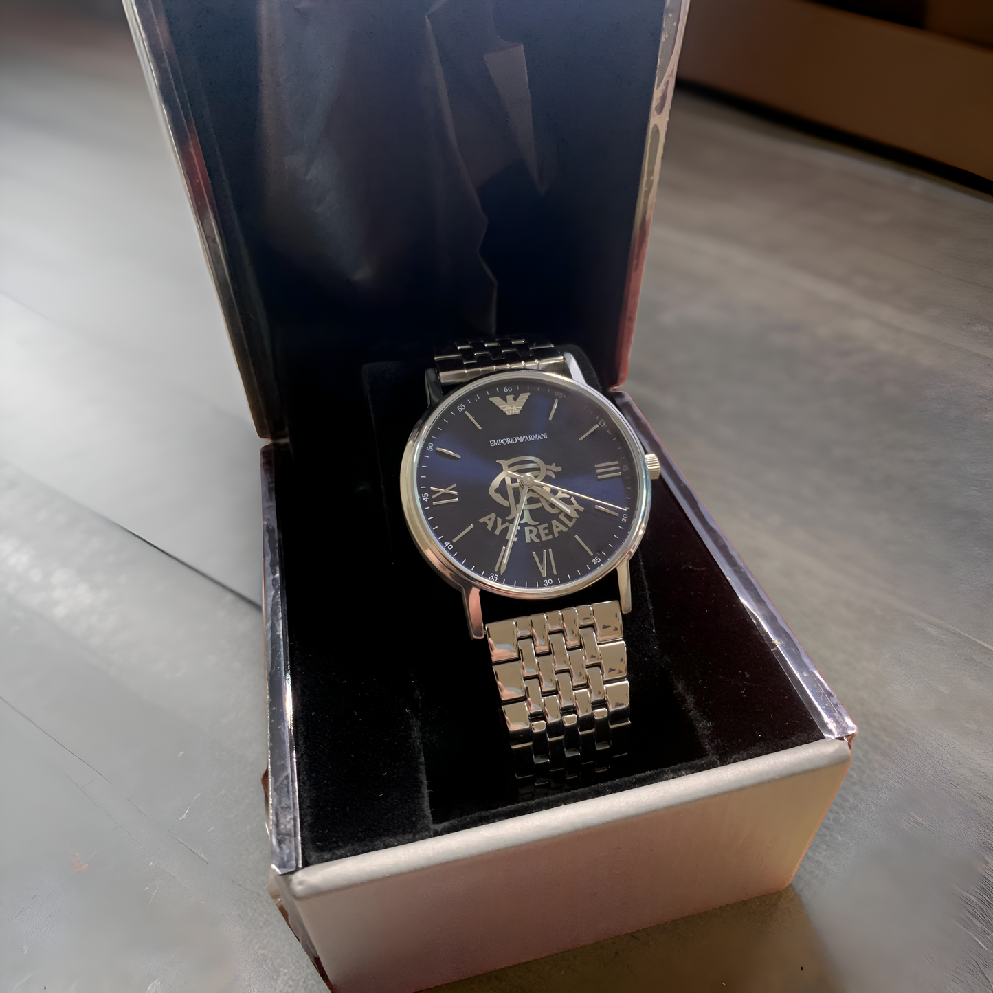 Glasgow Rangers Emporio Armani watch Engraved